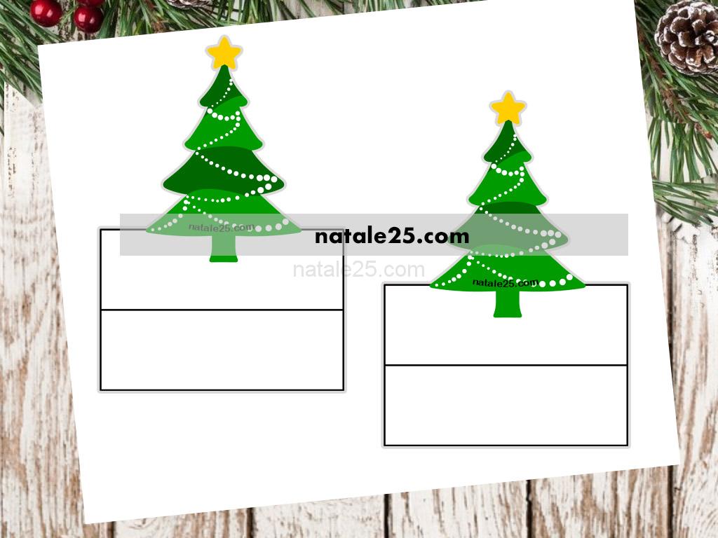 Segnaposti con alberi di Natale 6 segnaposti alberi natale