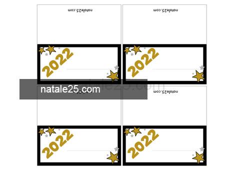 Segnaposti per Capodanno 2022 4 segnaposti capodanno 22