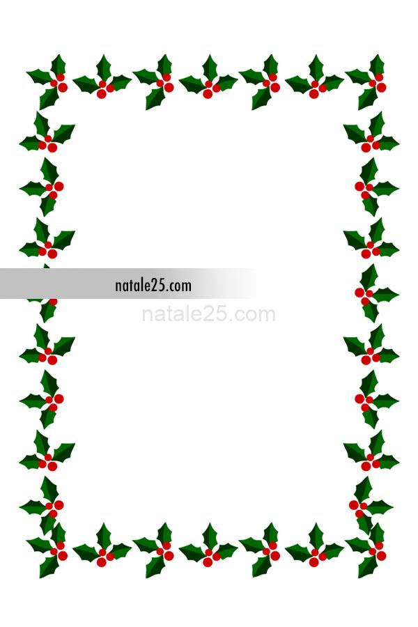 Cornice natalizia 5 cornice agrifoglio