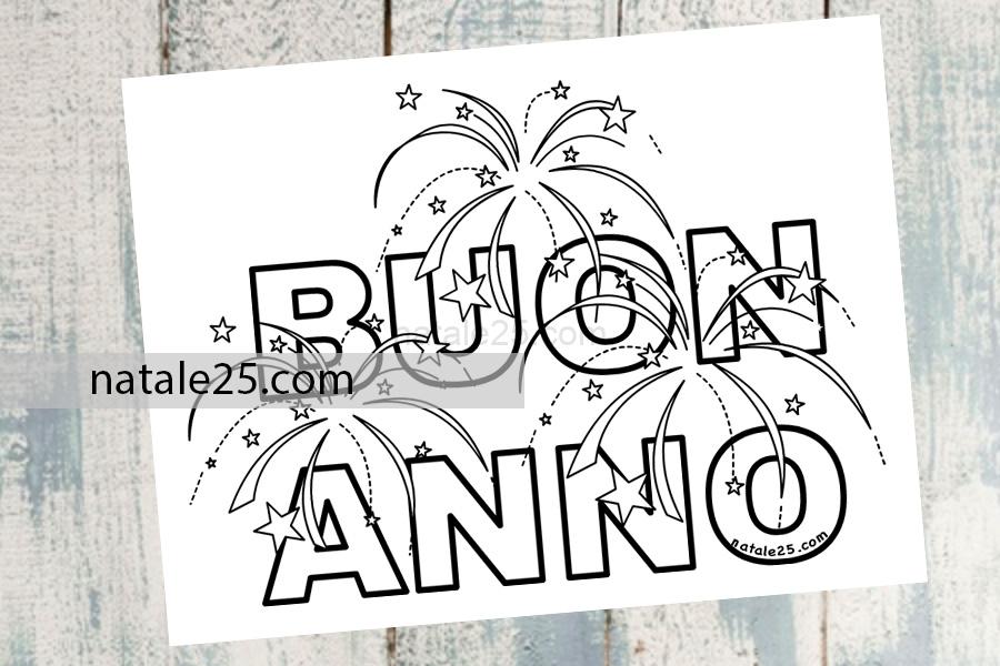 Buon Anno da colorare Letterine, biglietti, lavoretti