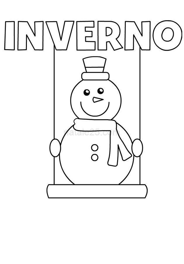 Inverno da colorare 4 inverno