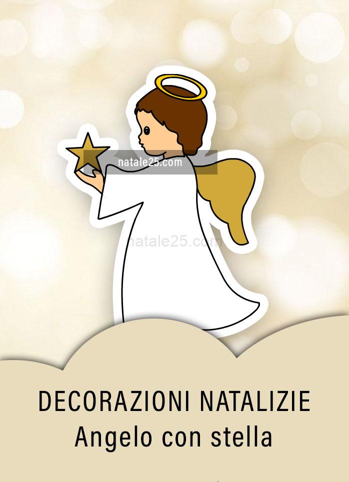 Profilo di angelo con stella 8 angelo natale decorazione