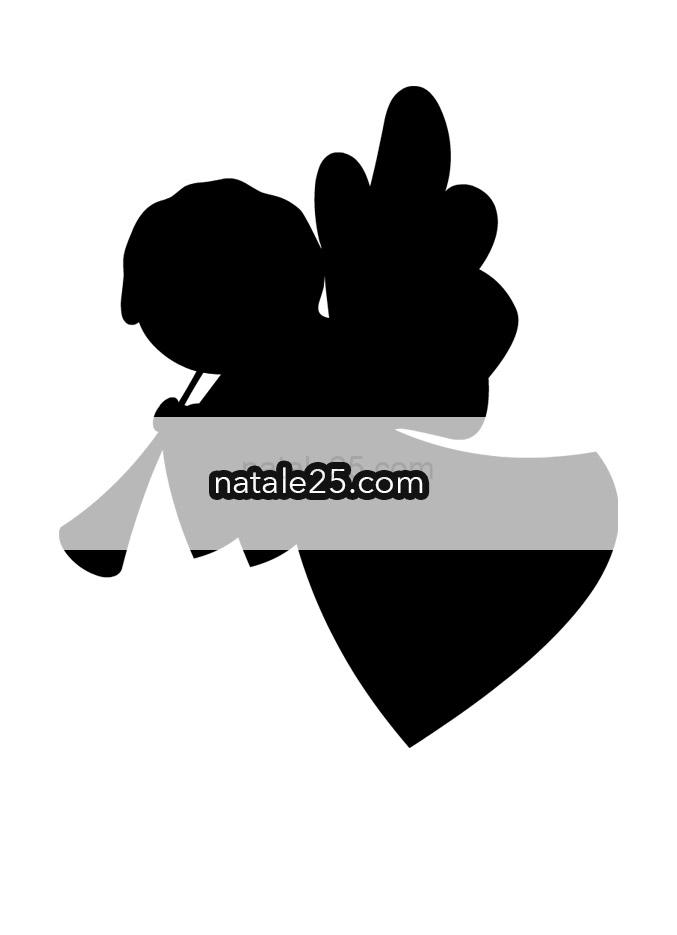 Angelo musicante 5 angelo tromba silhouette