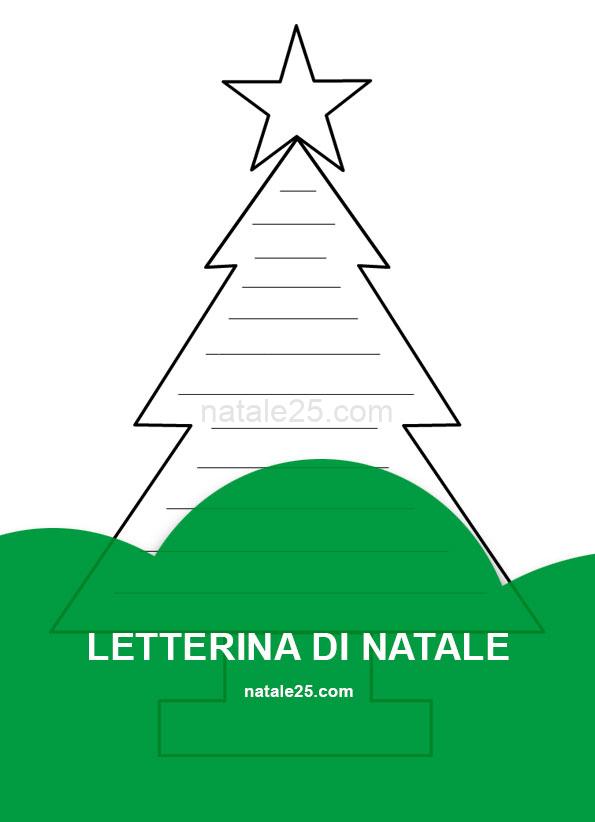 Letterina a forma di albero di Natale 2 letterina albero natale