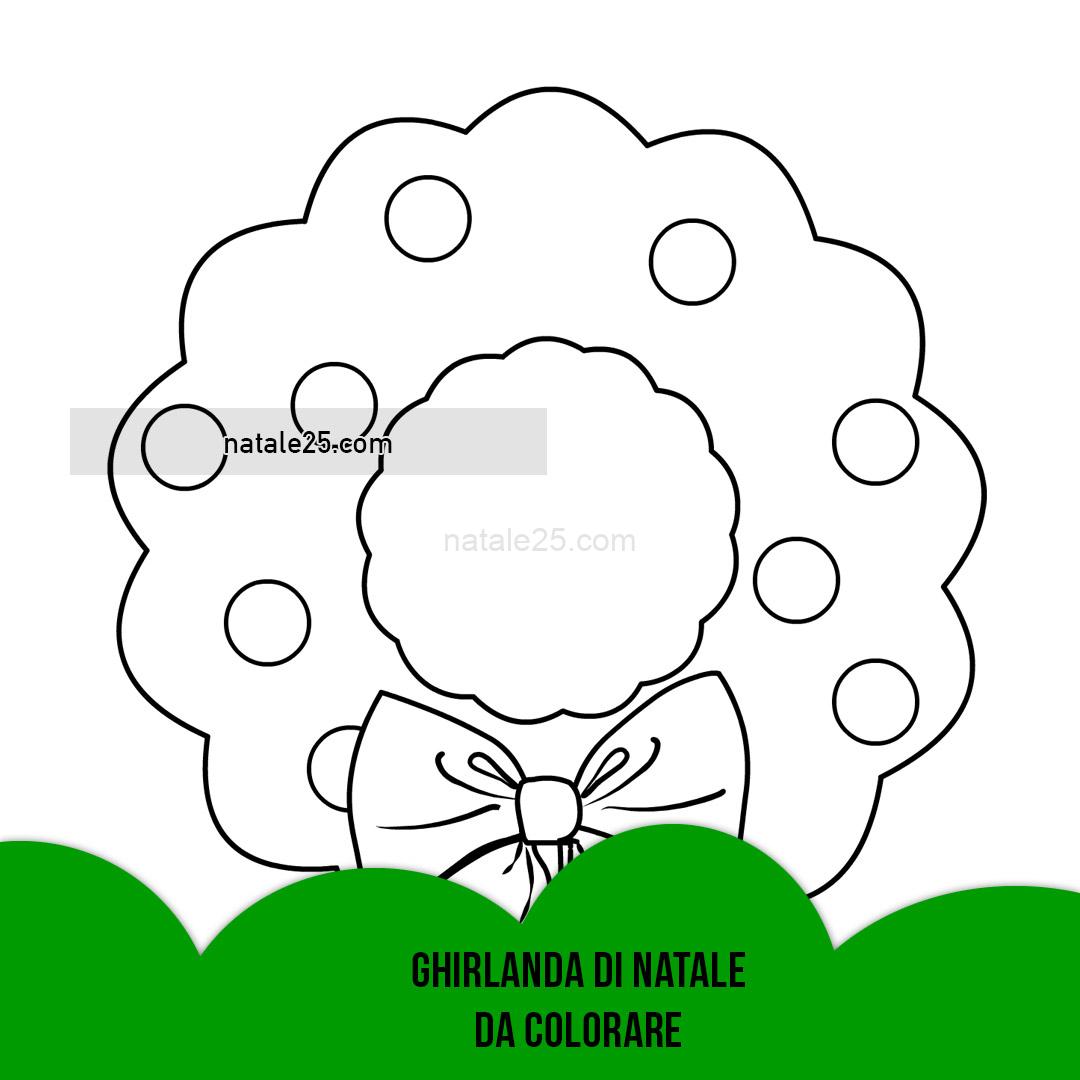 Disegno ghirlanda natalizia con fiocco 5 ghirlanda natalizia con fiocco