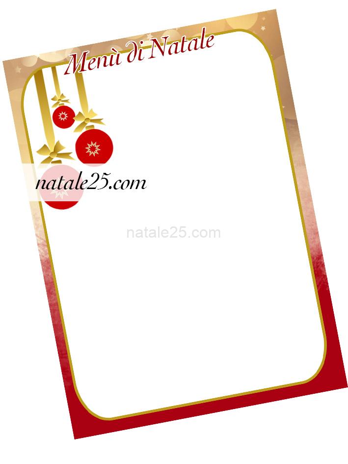 Cornice Menù di Natale 5 Cornice natale menu