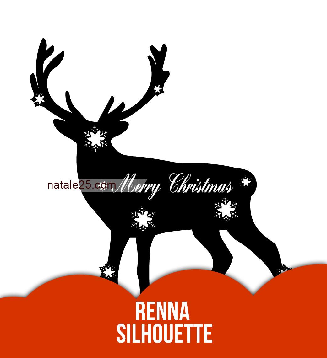 Renna di Natale silhouette 10 renna di Natale silhouette