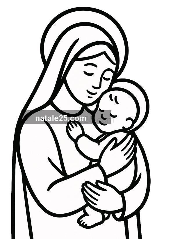 Madonna con bambino disegno facile 4 madonna con bambino facile