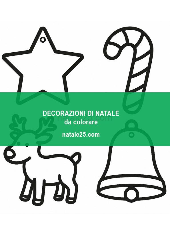 Decorazioni di Natale da colorare 10 decorazioni di natale