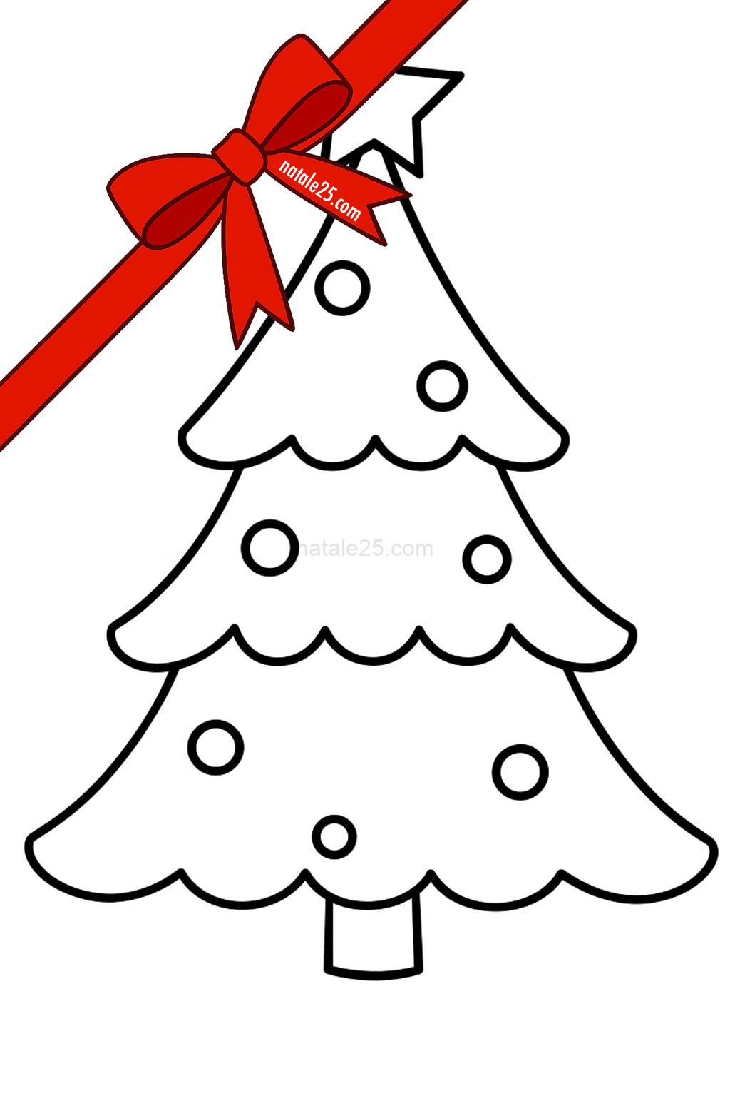 Disegno Albero di Natale Semplice da Colorare 3 albero di natale semplice disegno