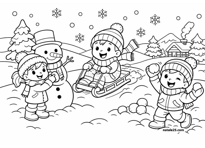 Bambini sulla neve 4 bambini sulla neve
