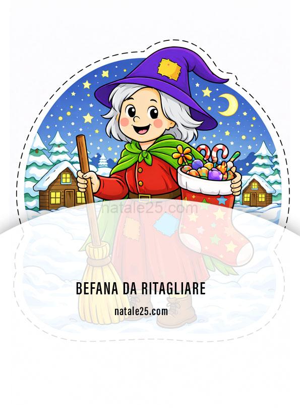 Befana da ritagliare 5 befana da ritagliare